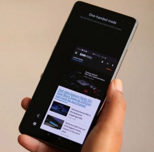 Быстрый взгляд на режим «Управление одной рукой» и жесты «Размах» в Samsung One UI