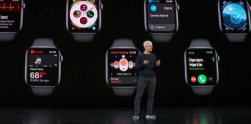 Новые часы Apple Series 5 поставляются с постоянно включённым дисплеем в титане и керамике.