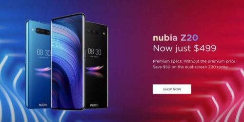 Nubia Z20 получает постоянное снижение цен по всему миру
