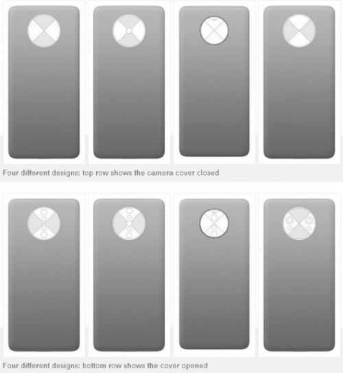 Утечка патента OnePlus 8 Design: скрытая камера с вращающейся крышкой