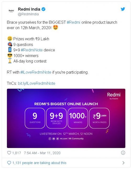 Утверждается, что Redmi Note 9 Pro (Red) показало живое изображение онлайн