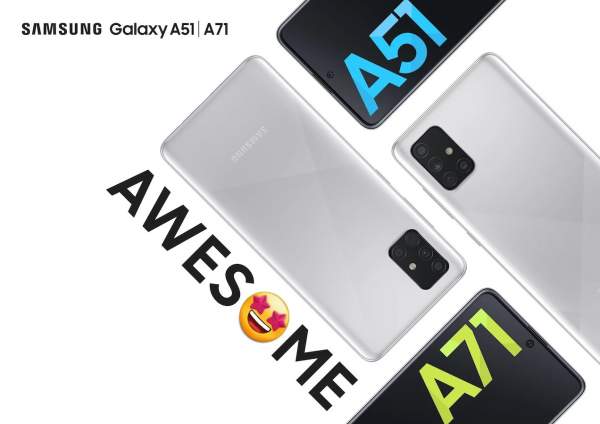 Galaxy A51 и Galaxy A71 приобретают новый цвет Haze Crush Silver