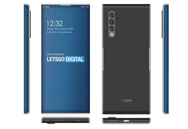 OPPO запатентовала дизайн смартфона с супер изогнутым дисплеем